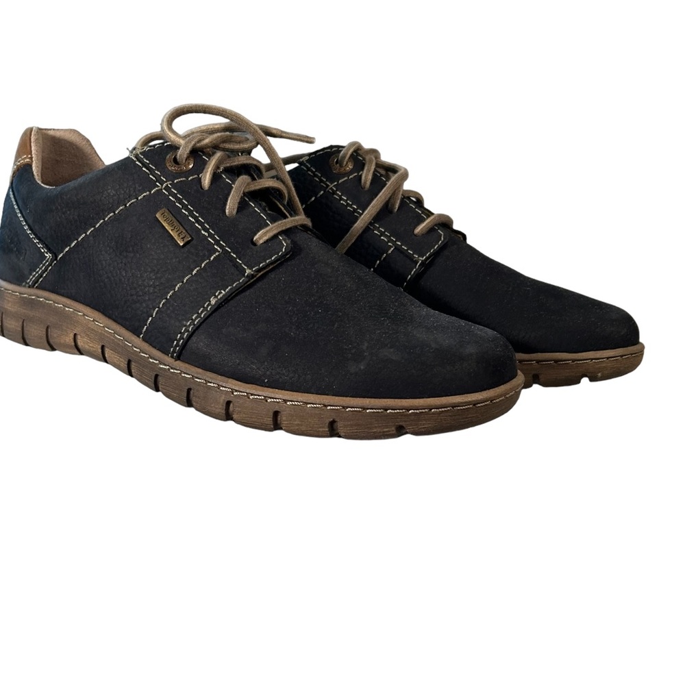 Josef Seibel Women Lace Up Steffi 59 Waterproof Leather Sneakers, Blue, Size 10
